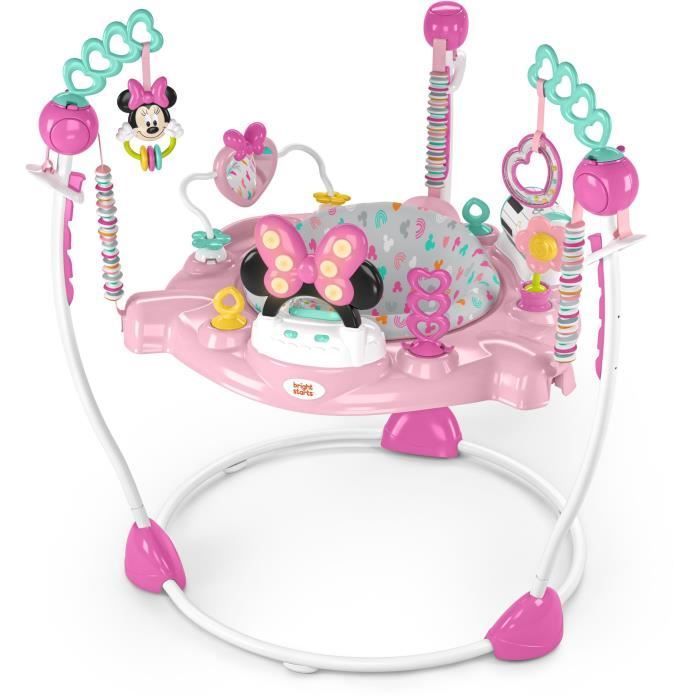 DISNEY BABY - MINNIE - Multi-toy baby activity center, convertible bouncy seat, 360° swivel, baby gift