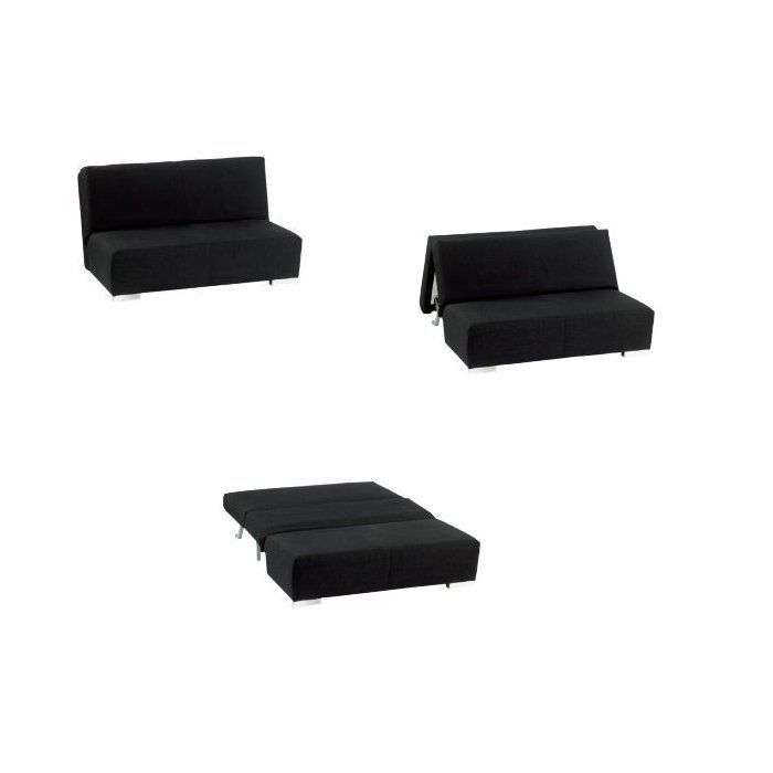 Canapé BZ convertible FLO bleu 140*200cm matelas confort BULTEX