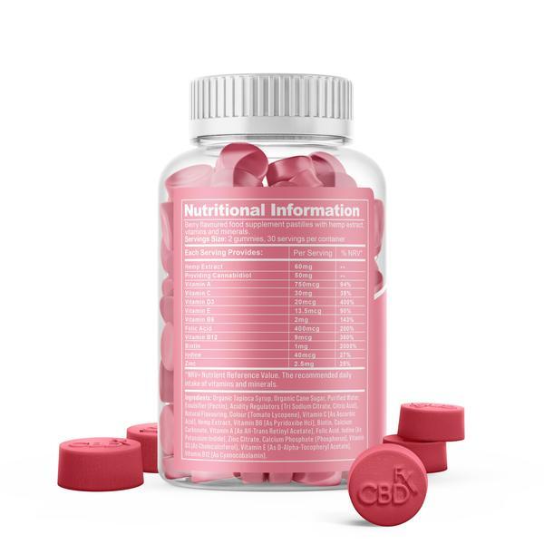 CBDfx Multivitamínico Feminino em Gomas com CBD (60 unidades) 1500mg | Saúde | Superdrug