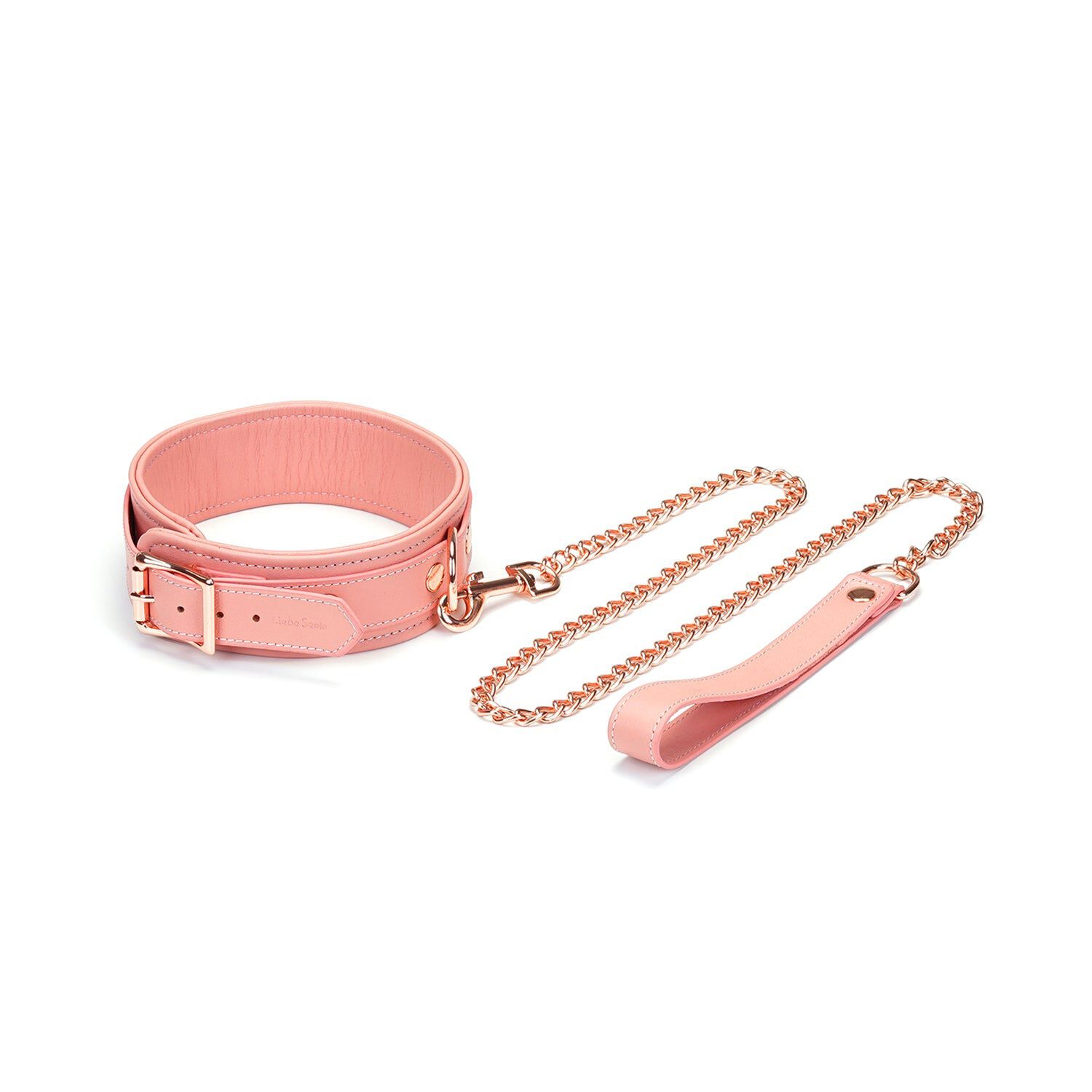 Liebe Seele Pink Dream: Ružičasta kožna ogrlica s povodcem