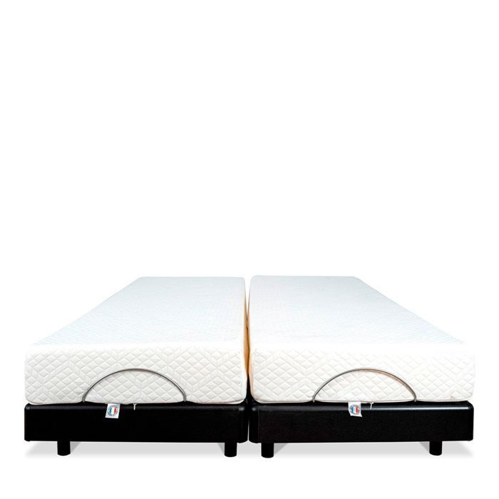 Conjunto doble: Colchón de espuma viscoelástica + Bases de cama eléctricas SuperFlex (2 x 70 x 190 cm)