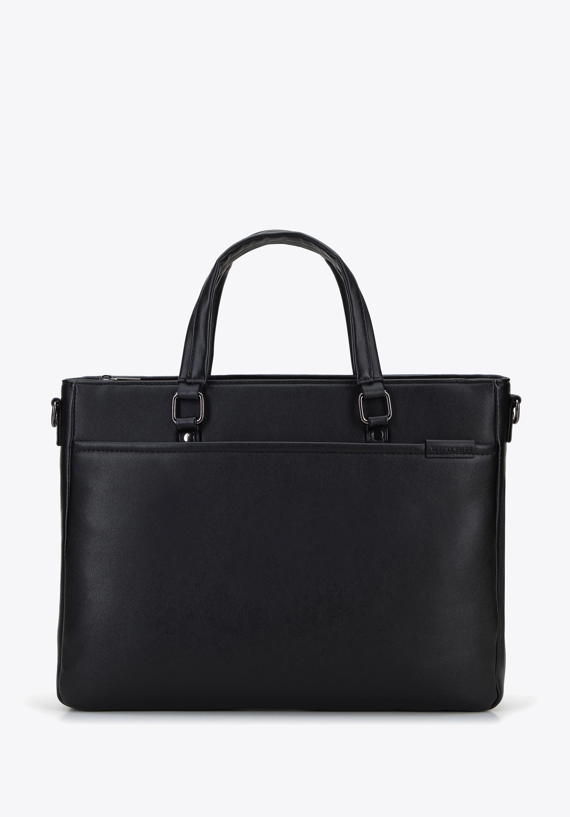 Torba na laptopa 13” z ekoskóry prosta czarna