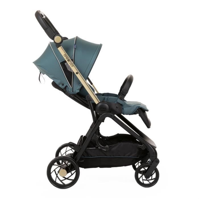 Cochecito Chicco One4Ever Green Gem City - Asiento reversible - Ruedas grandes - Peso: 7,9 kg