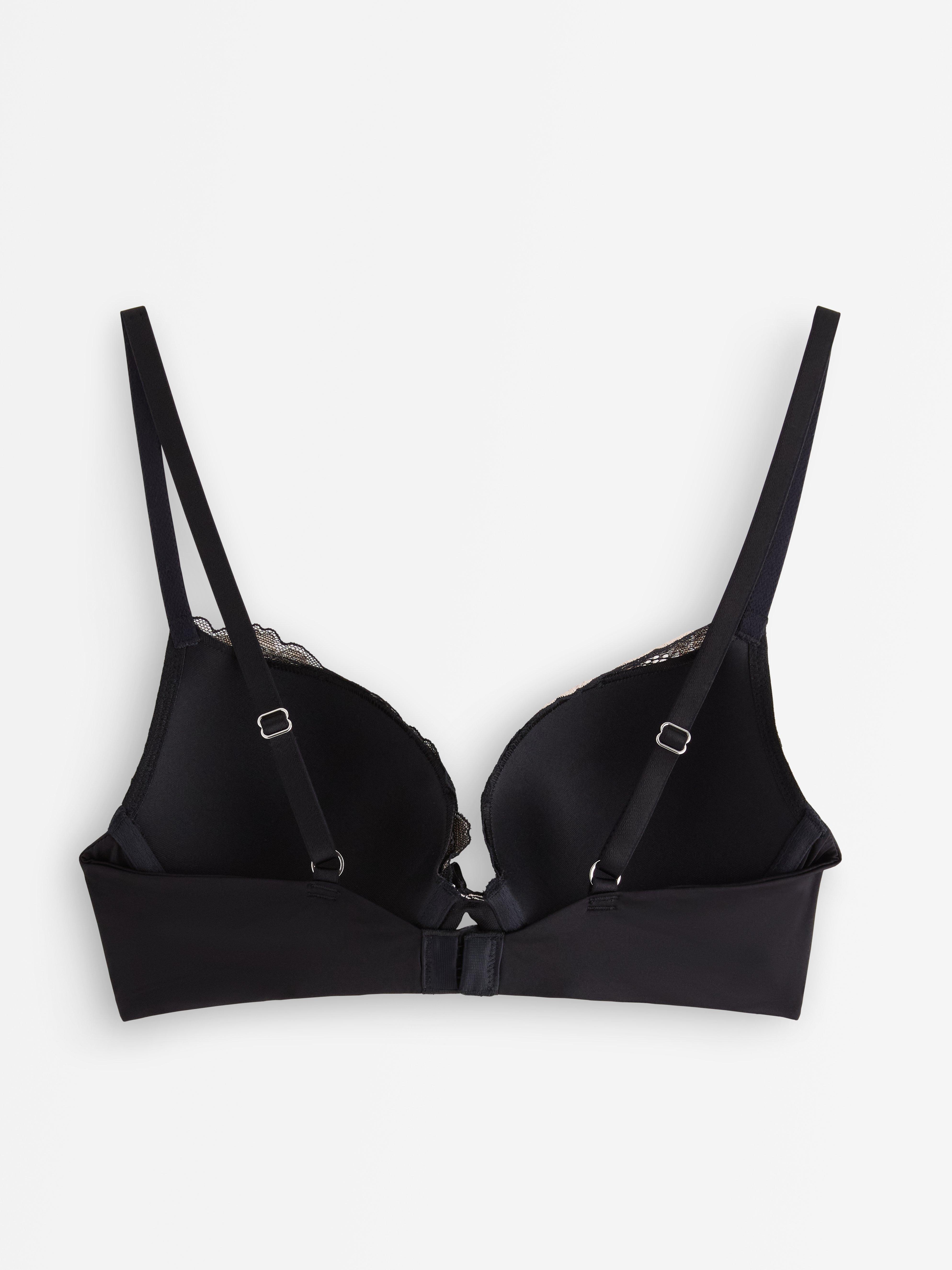 Podprsenka Malva push-up s krajkou černá