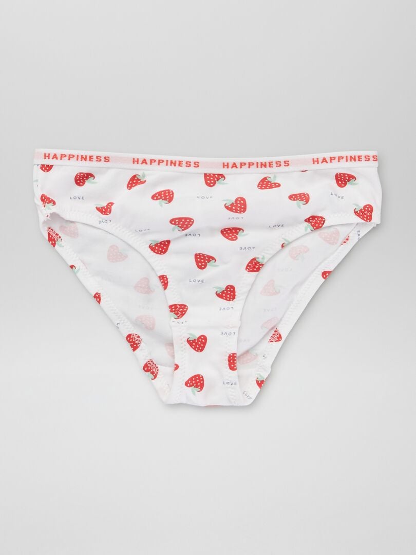 Set van 4 bedrukte slips - BLAUW