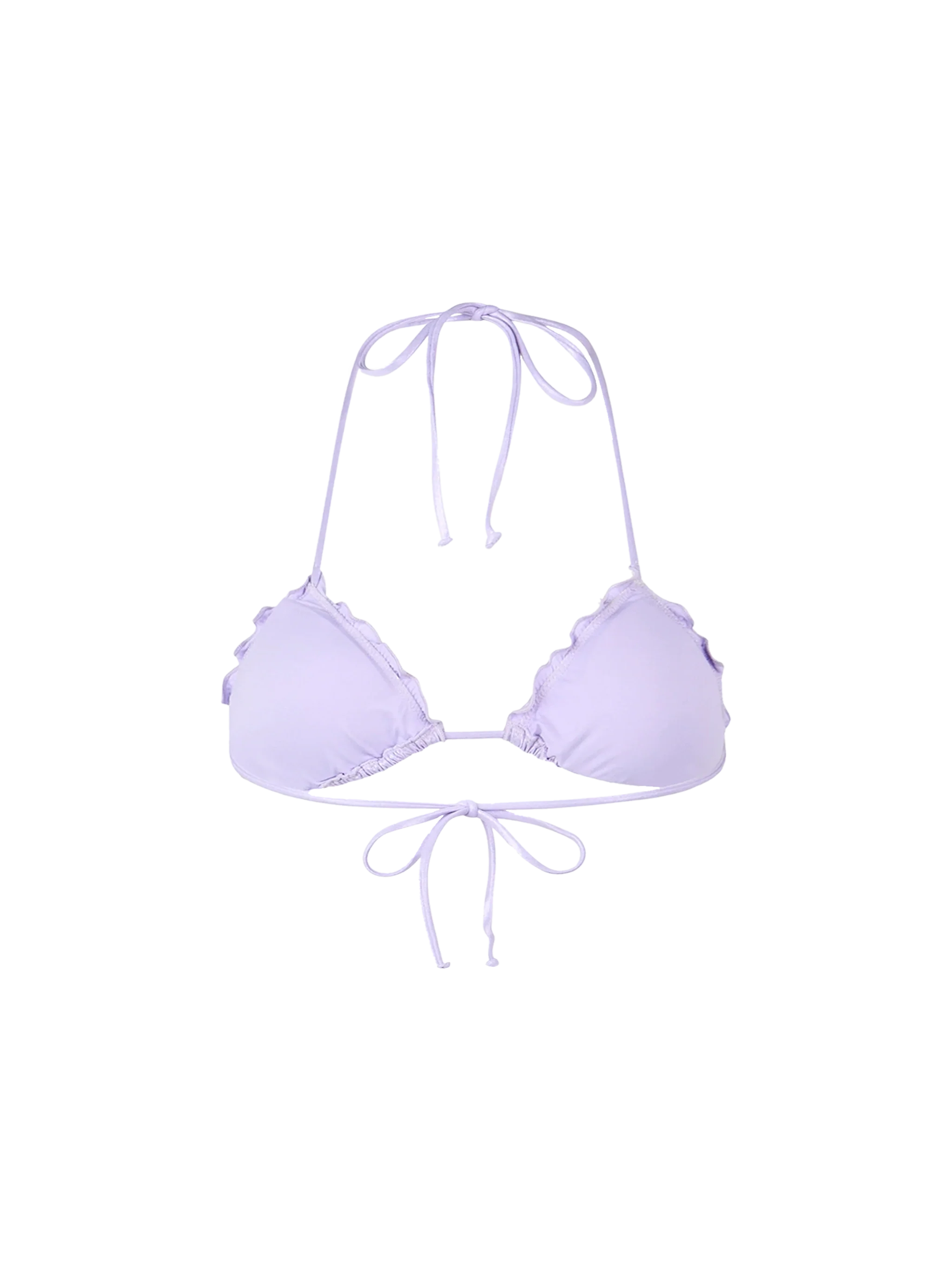 Top triangular de playa laminado morado para mujer Sagitario