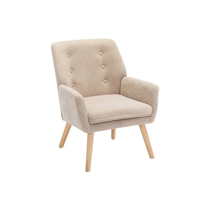 Fauteuil aus beigem SERINO-Stoff