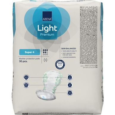 Abena Light Premium Discreet Single Wrap Super 4 Huomaamattomat ja hengittävät päiväsuojat 30 kpl 30 kpl