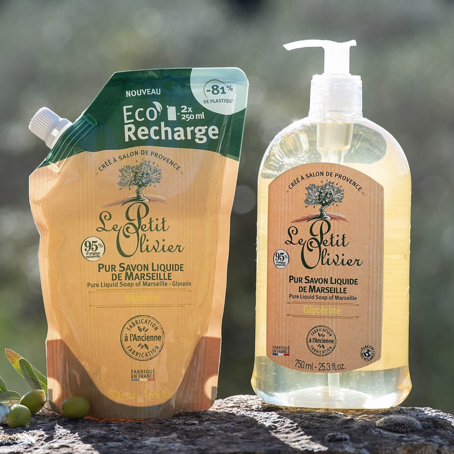 Le Petit Olivier Eco-Recharge Pur Savon Liquide de Marseille Glycérine