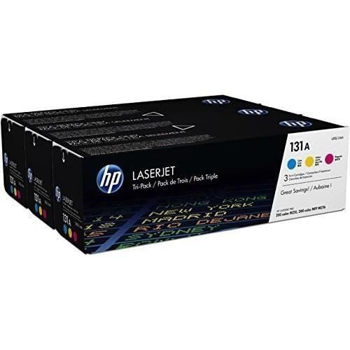 HP 131A Toner Cartridge - 3-Pack Genuine LaserJet Colors for HP LaserJet Pro 200 Color M251/M276