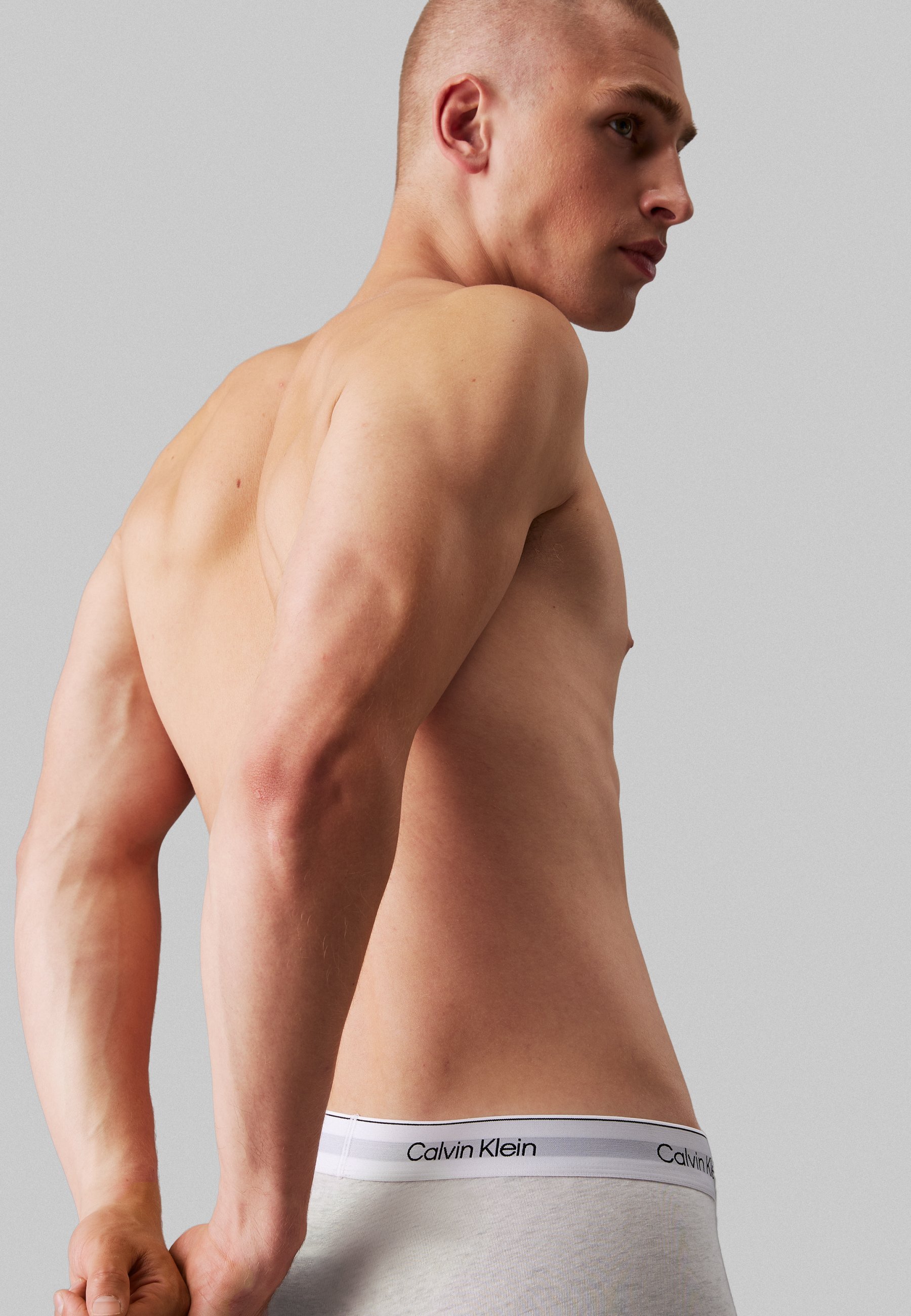 Calvin Klein Underwear LOW RISE TRUNK PACK 3 ICON COTTON STRETCH - Slip - nero/grigio neve/rosa beige