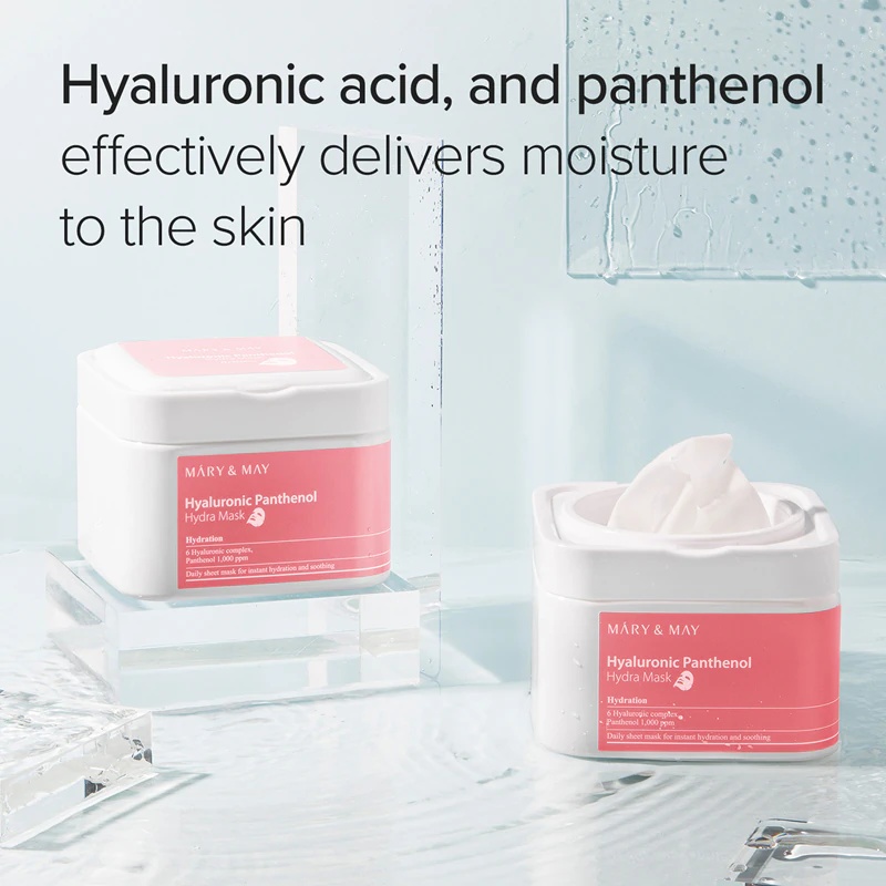 Mary&May Hyaluronic Panthenol Hydra Mask сет интензивно хидратантних платнених маски