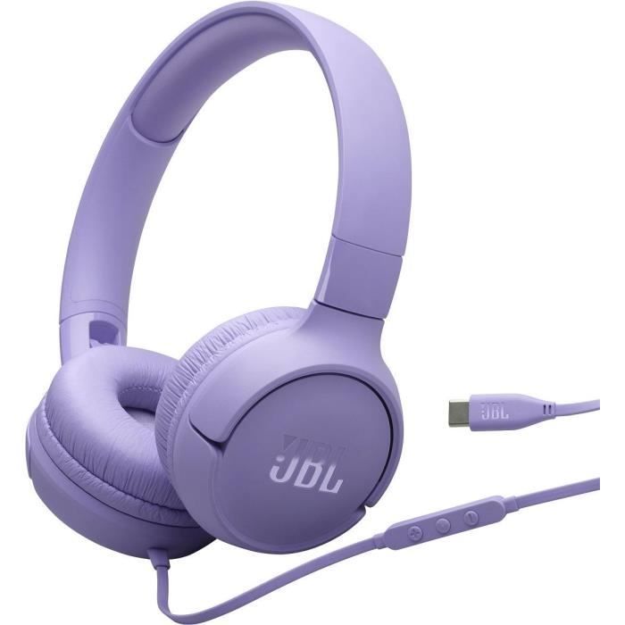 Bedrade hoofdtelefoon - JBL Tune 520 C - USB-C - Hi-Res Audio - Paars