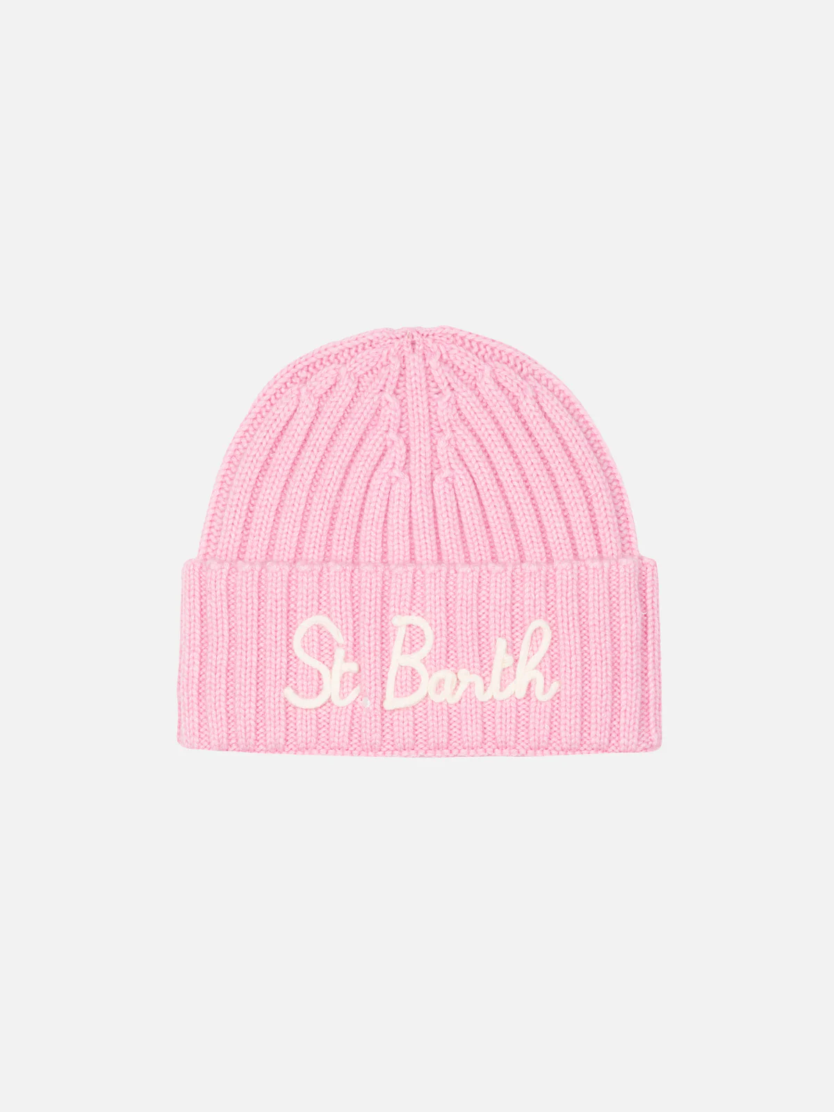 Cappello rosa da bambina Wengen con ricamo St. Barth