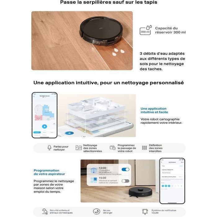 Robot aspirador y fregona 4 en 1 - TP-LINK - RV30Max - Vaciado automático - 5300Pa - LiDAR