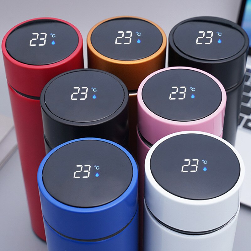 500-ml-Smart-Thermosflasche aus Edelstahl mit intelligenter Touch-Temperaturanzeige, Vakuumflasche, Becher und digitaler Anzeige