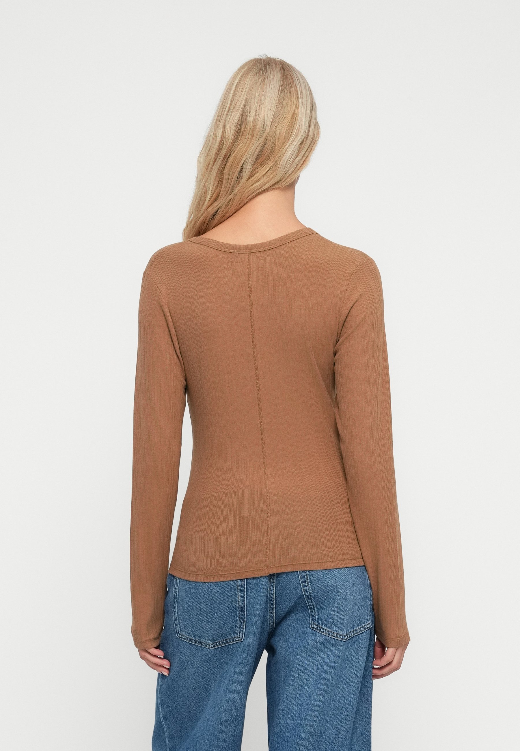 GAP LUXE MOD - Maglia a maniche lunghe - noce di cola
