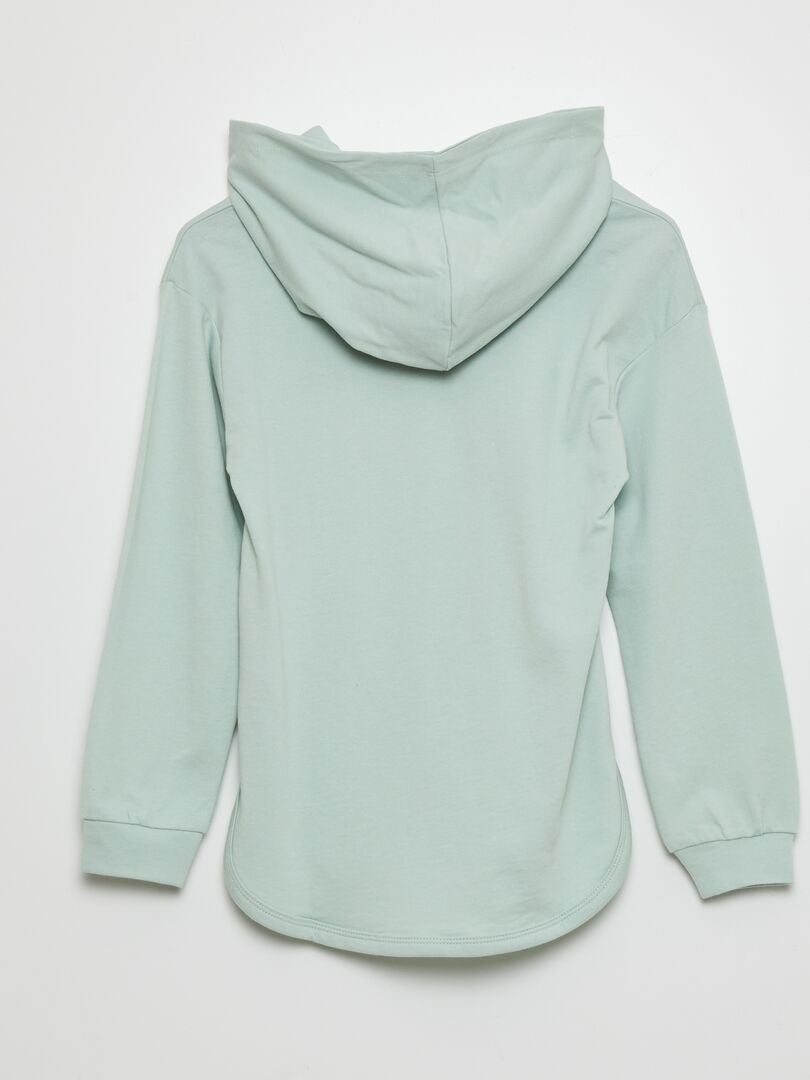Bedrukt T-shirt met capuchon - BLAUW