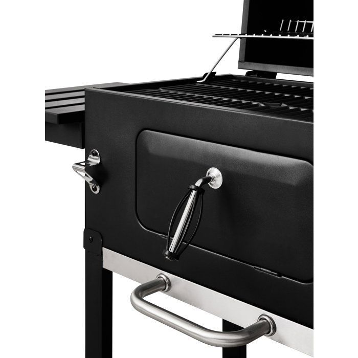 Charcoal barbecue - Cookingbox - Clark - Adjustable ventilation - Cast iron cooking grate - Steel and stainless steel finish
