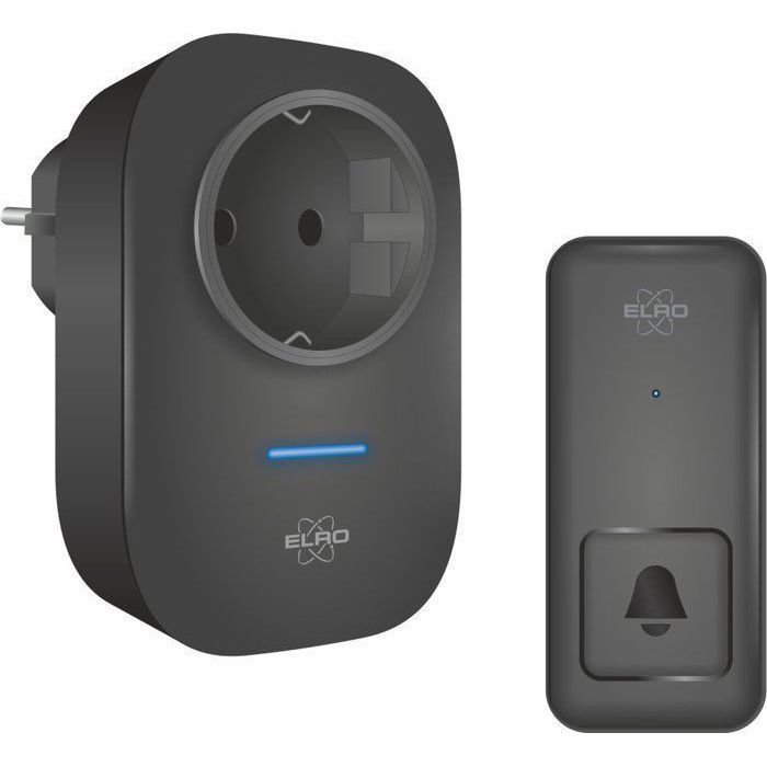 Kit de timbre inalámbrico cinético ELRO DB4000 - con receptor enchufable - pilas no incluidas