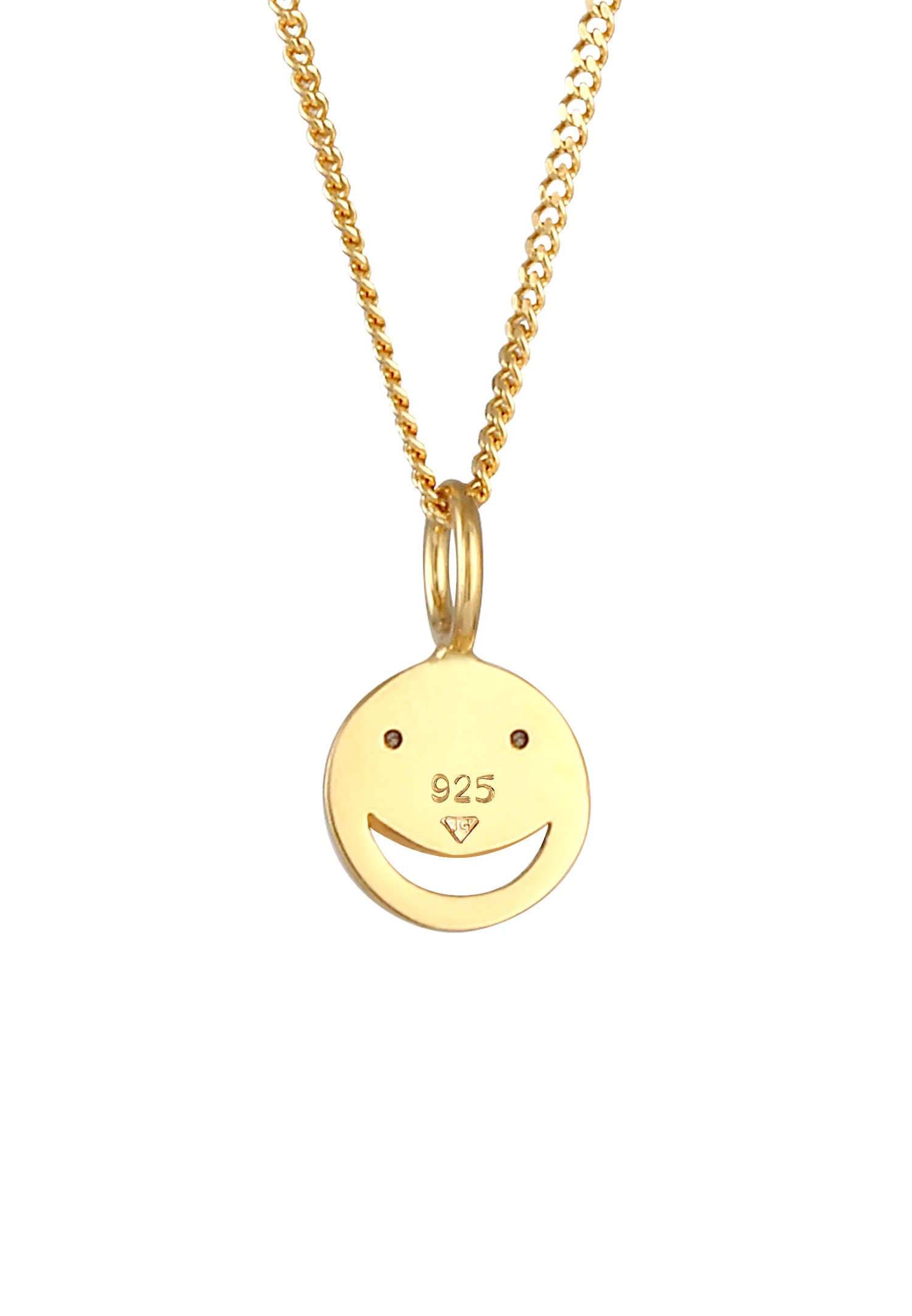 Elli Femmes avec pendentif Smiling et cristaux en argent sterling 925