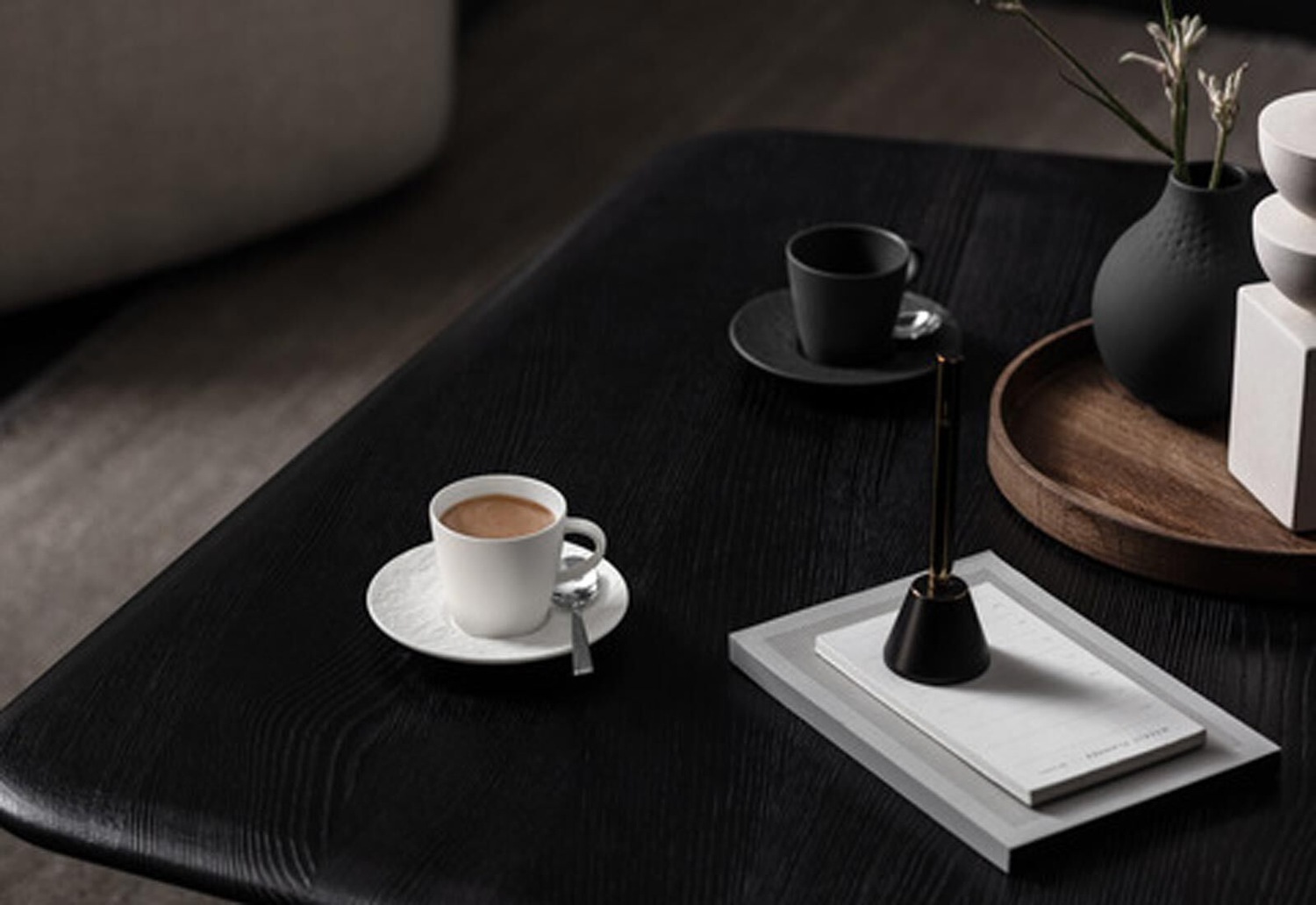 Villeroy & Boch Mocha krūze un apakštase, Manufacture Rock Blanc - 1 gab.