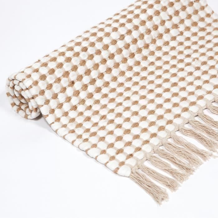 Alfombra contemporánea JHANG - 50x70 cm - Natural - Tejida a mano