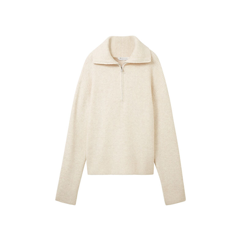 Naisten beige neulepusero
