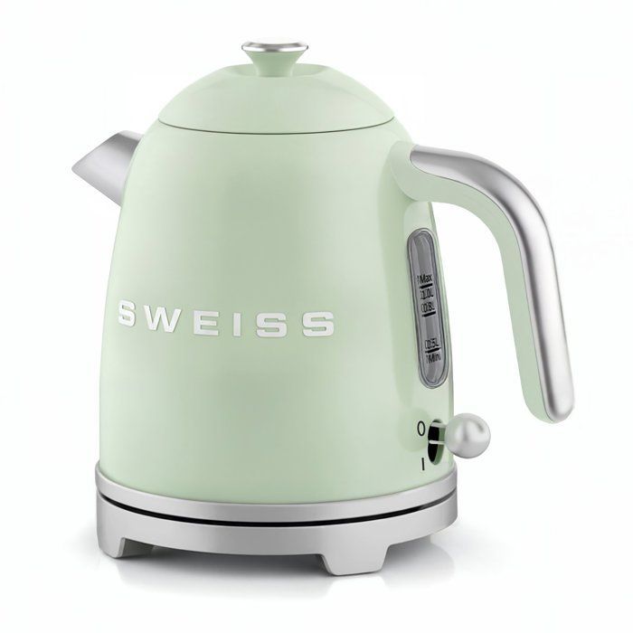 Vintage Kettle - SWISS - KTS7 - 1000 W - 1 L - 360° Swivel Base - Green