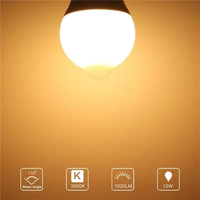 Ampoule LED à capteur de mouvement STILLCOOL E27 - Blanc chaud - IP42 PIR 18W