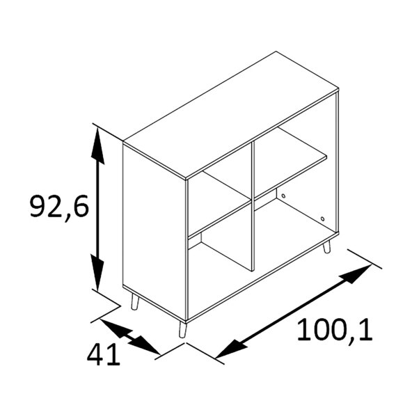 Shelf series 500 U 1000 R, pearl white
