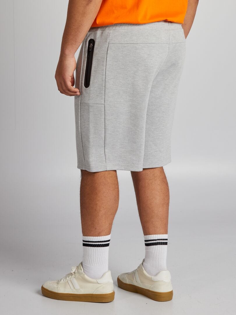 Bermudas estilo jogger en piqué - GRIS