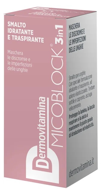DERMOVITAMINA Dermovitamina Micoblock 3 em 1 esmalte hidratante respirável cor nude 5 ml