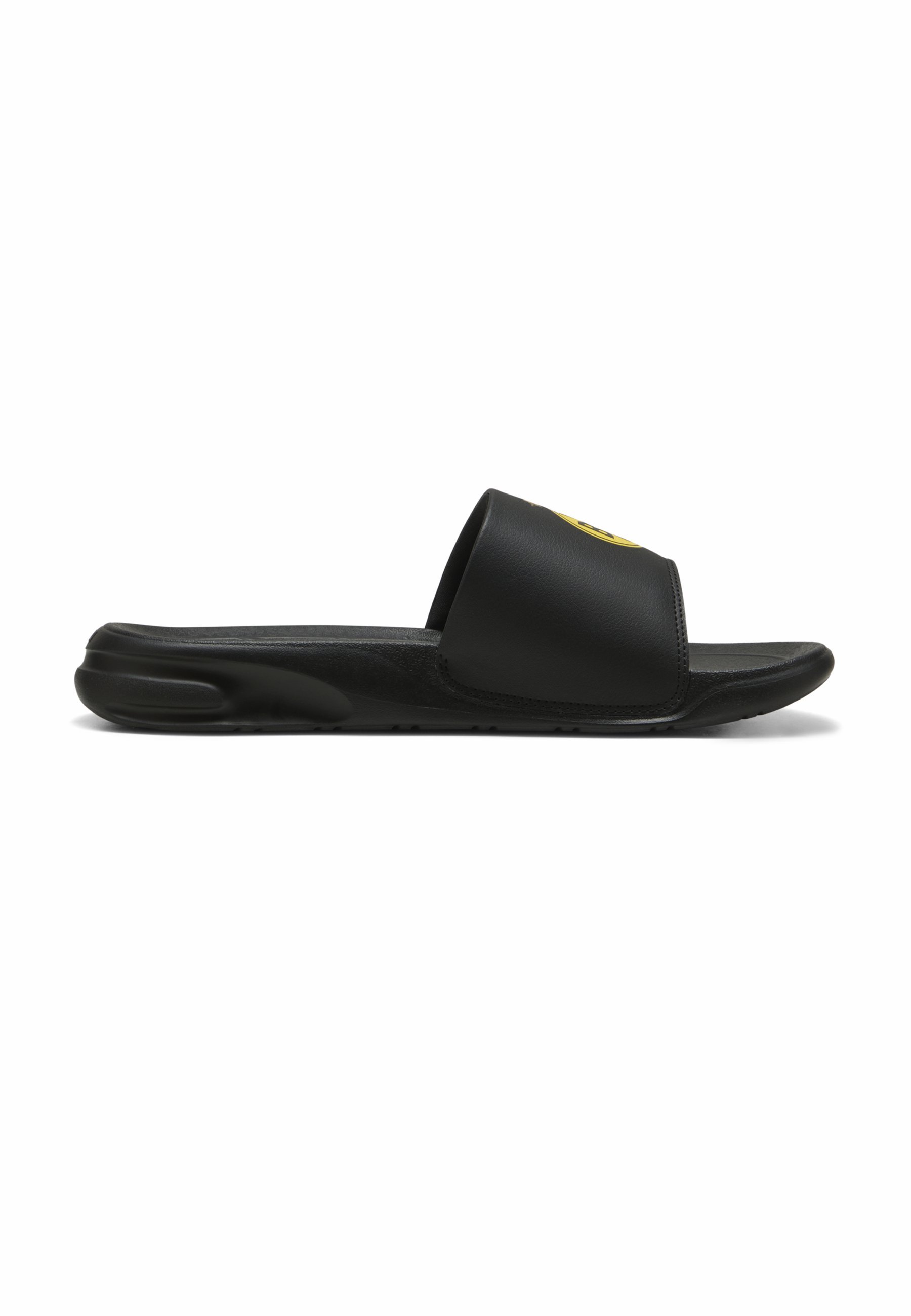 Puma TEAMCAT BVB SLIDES - Muły - black faster yellow victory gold