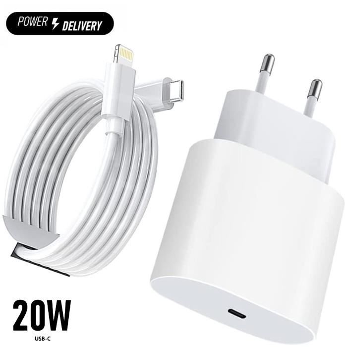 Caricabatterie rapido - Apple - iPhone 13 - 20W - USB C - Cavo Lightning da 2 m