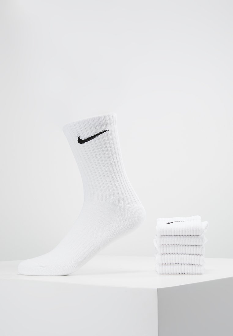 Nike Performance EVERYDAY CUSH CREW UNISEX 6 PACK - Sportovní ponožky - white/black