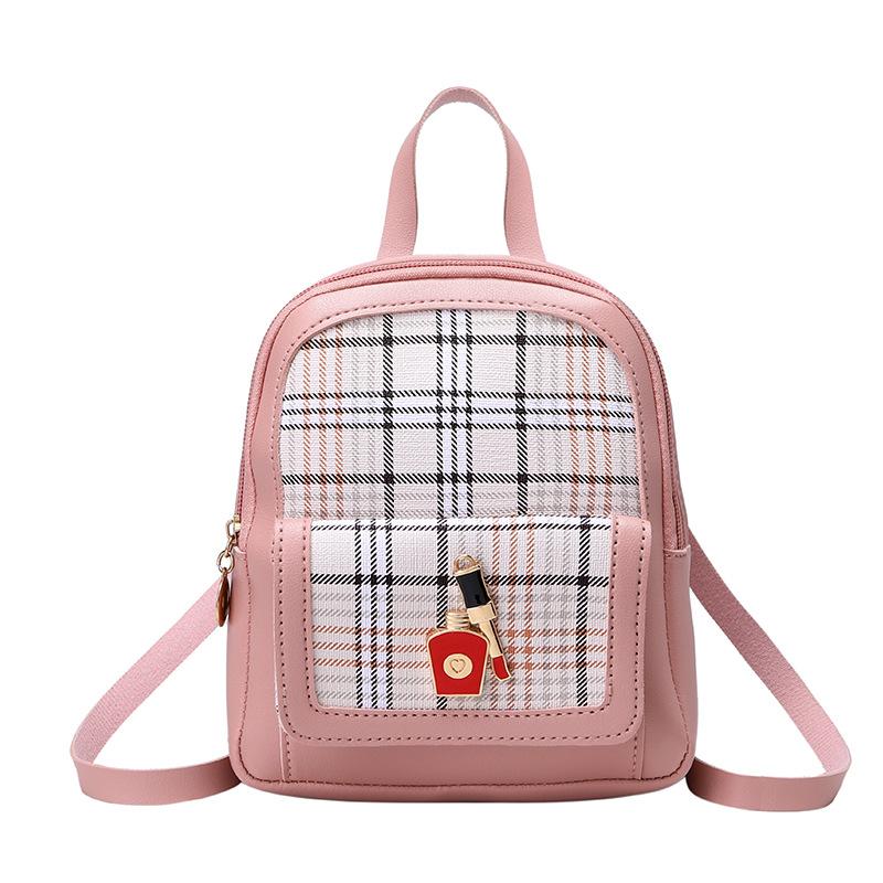 Zaino mini Vento Marea, borsa a tracolla per ragazze adolescenti, a quadri, da donna, con tracolla, porta cellulare, stile coreano, nuovo zaino alla moda da donna