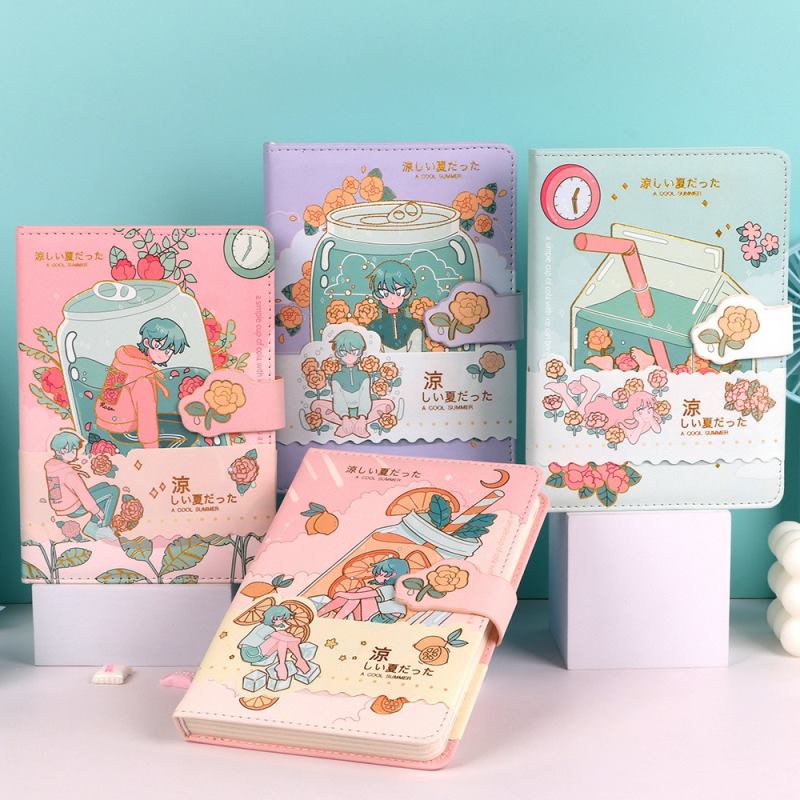 Quaderno scolastico personalizzato con design carino, formato A5/A6, copertina rigida in similpelle, taccuino Kawaii