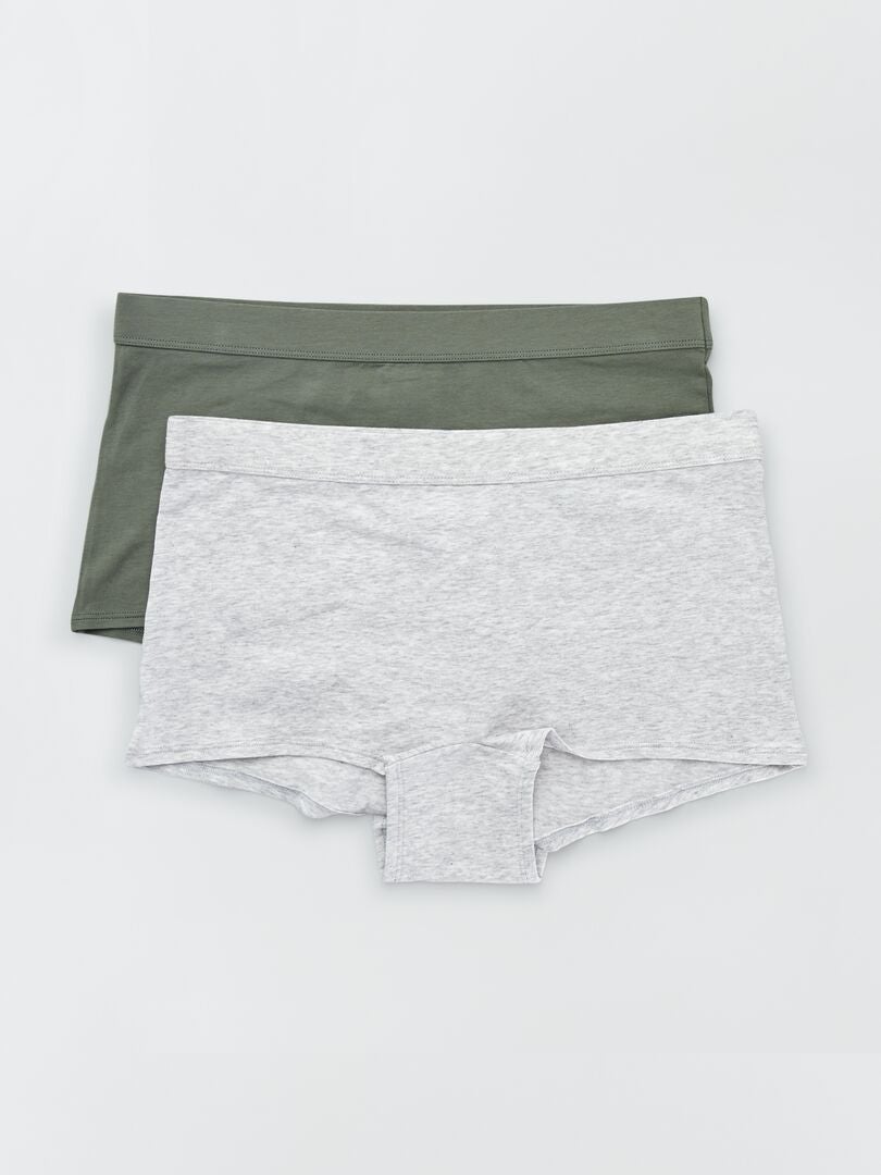 Set van 2 katoenen culottes - kaki