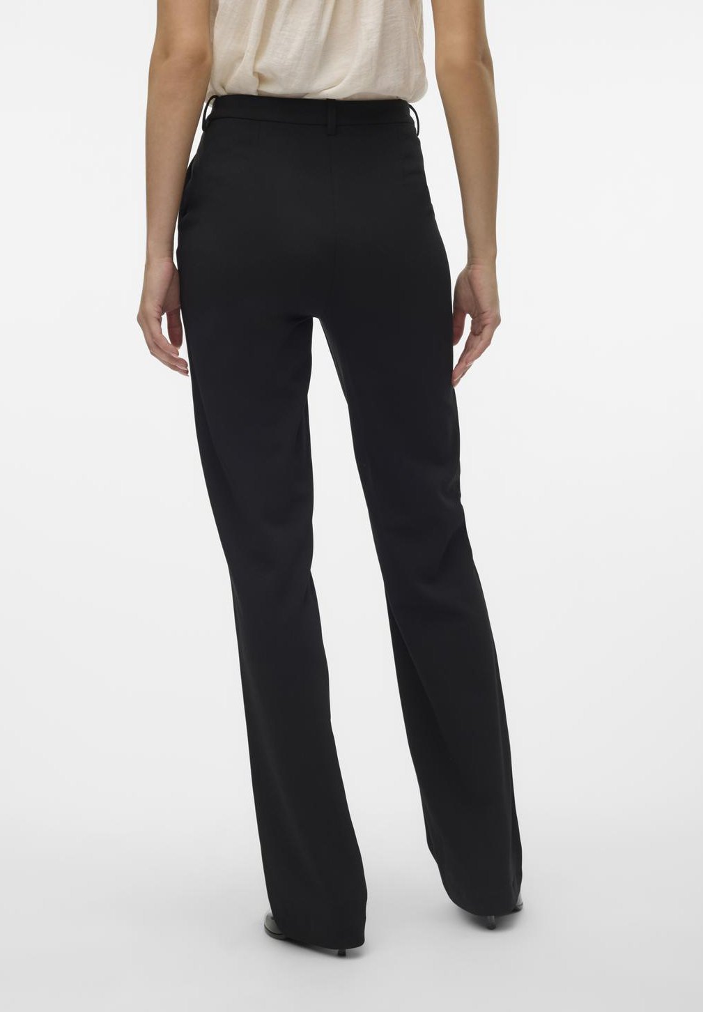 Vero Moda VMMAYA MR STRAIGHT SOLID - Pantalon - noir