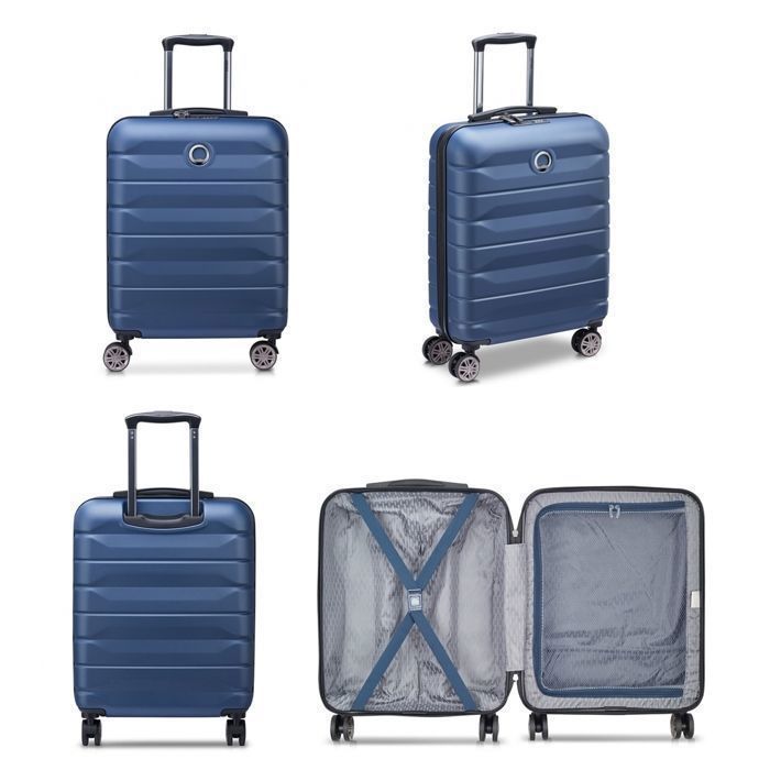 DELSEY PARIS - AIR ARMOUR - Valigia rigida da cabina 55 cm x 40 cm x 20 cm - 35 L - S - Blu notte