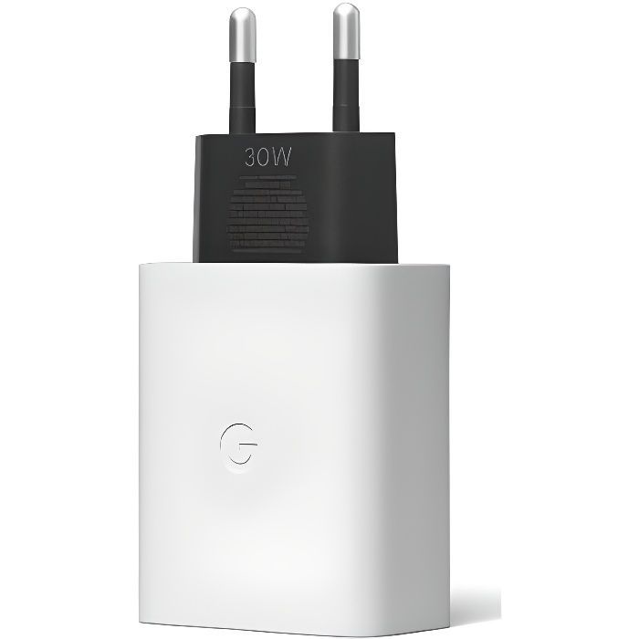 Cargador de teléfono móvil Google, cargador de pared USB-C de 30 W, blanco