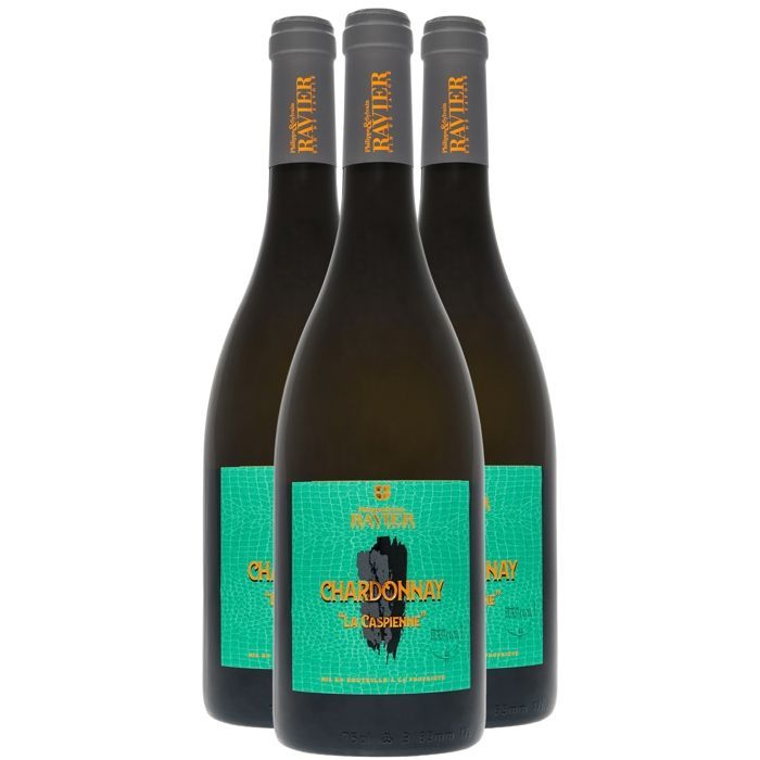 Philippe e Sylvain Ravier Vin de Savoie Chardonnay La Caspienne 2024 - Vino bianco della Savoia - Bugey (3x75cl)