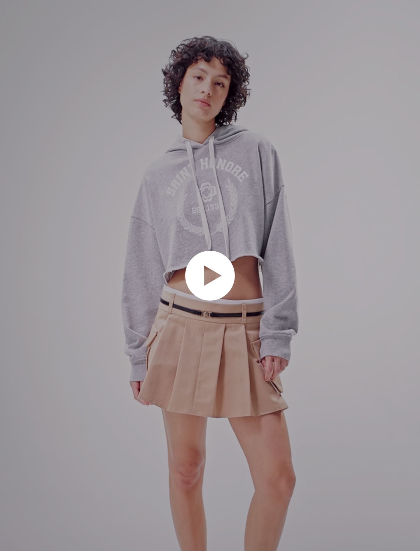 Saint Honoré cropped sweatshirt - Grijs