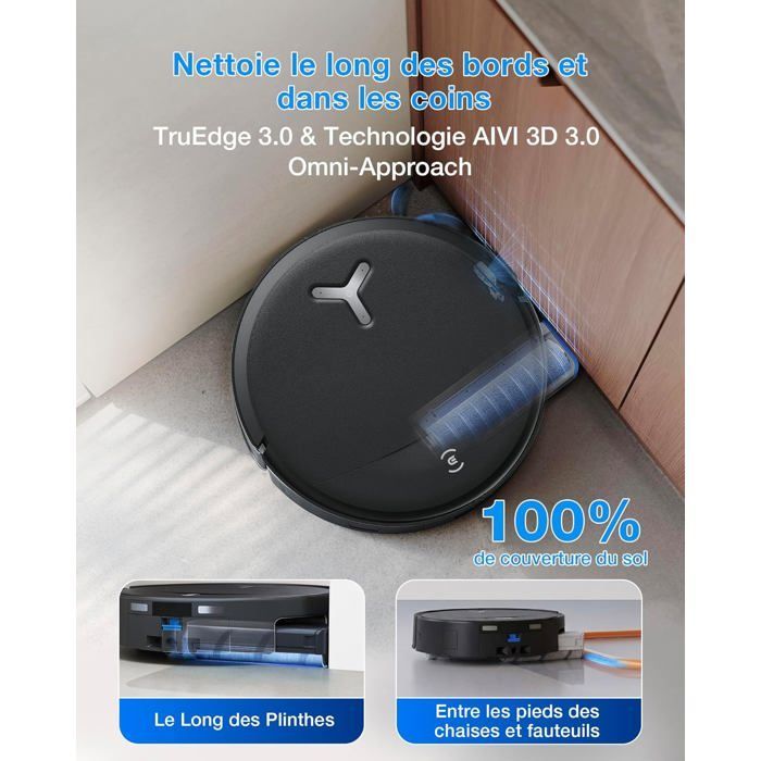 Robot aspirapolvere ECOVACS DEEBOT T80S Omni, 24.800 Pa, OZMO Roller 2.0, ZeroTangle 3.0, Triple Lift