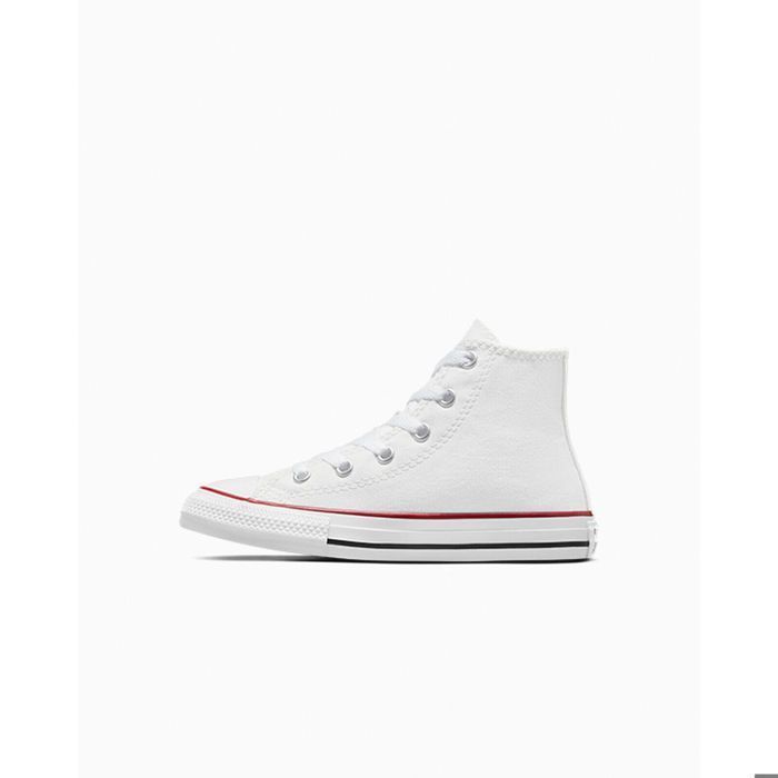Alpargatas altas blancas Converse 3J253C con estrellas, unisex.
