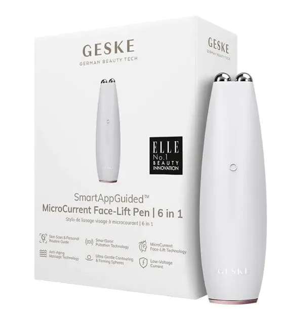 Geske MicroCurrent Face-Lift Pen 6in1 Urządzenie do mikroprądowego liftingu twarzy Starlight