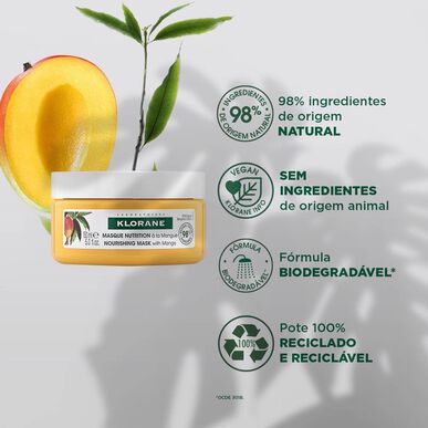Klorane Mango Nourishing Mask Nærende Mango Mask Fuktighetsgivende Tørt Hår 150 ml 150 ml