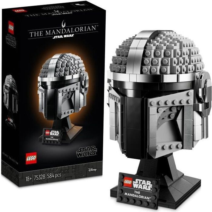 LEGO® 75328 Star Wars The Mandalorian's Helmet Collectible Model Kit, Decoration and Gift for Adults