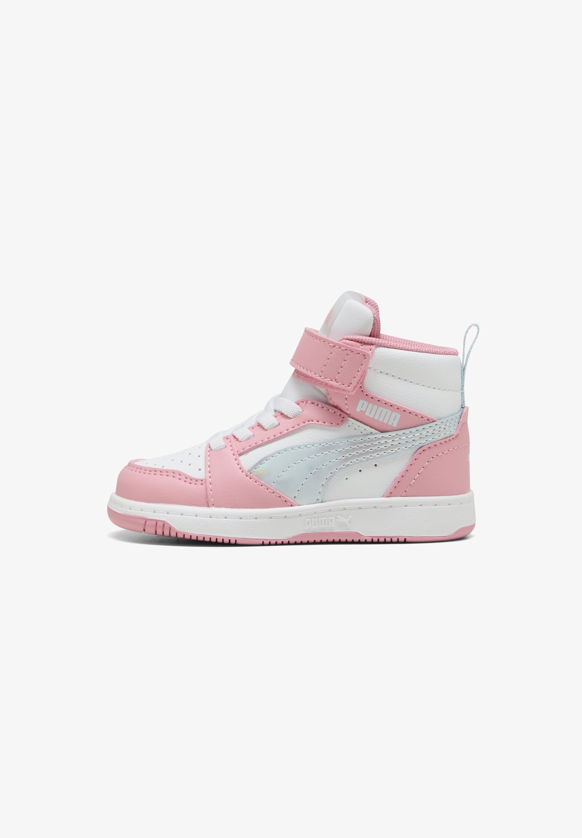 Scarpe da ginnastica Puma REBOUND MID SPACE BELLE - Scarpe per neonati - vetro marino/paesaggio rosa/bianco